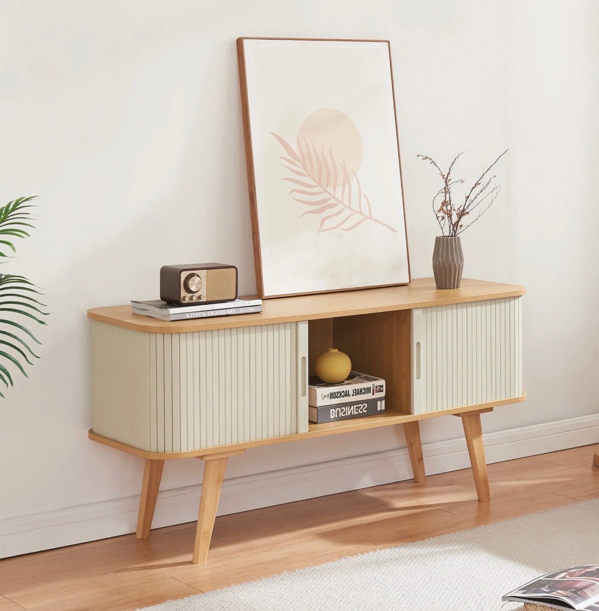 Fluted TV Console