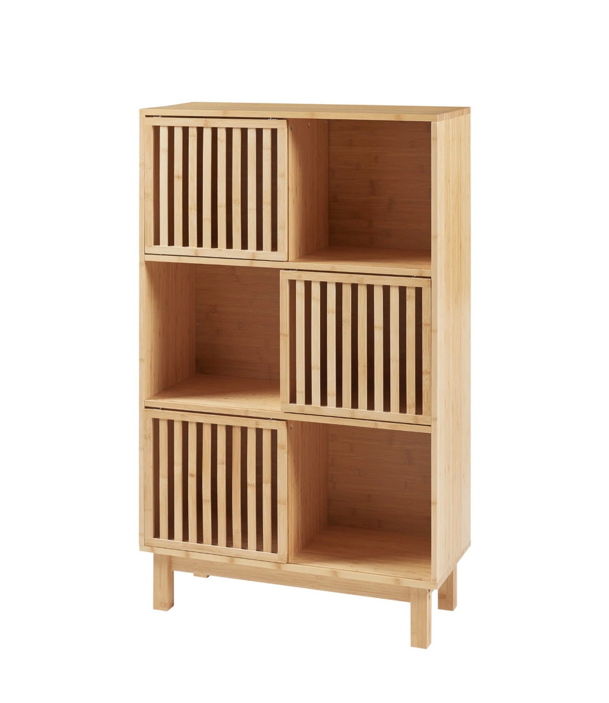 Bamboo Cabinet with Open Shelves