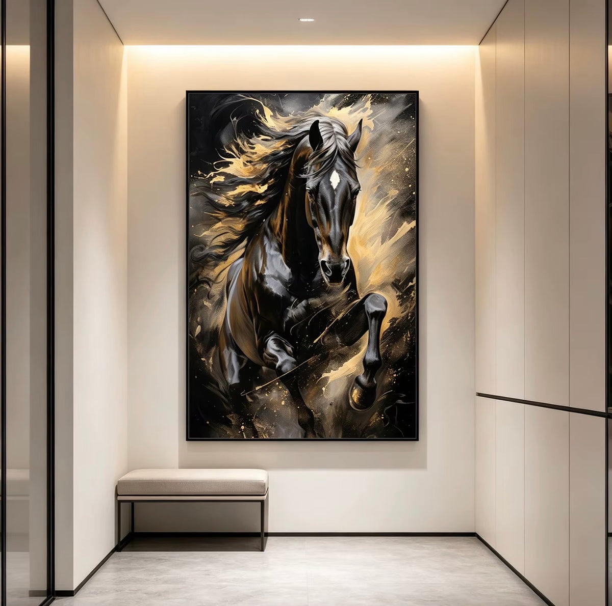 Black Horse Wall Art 80*120
