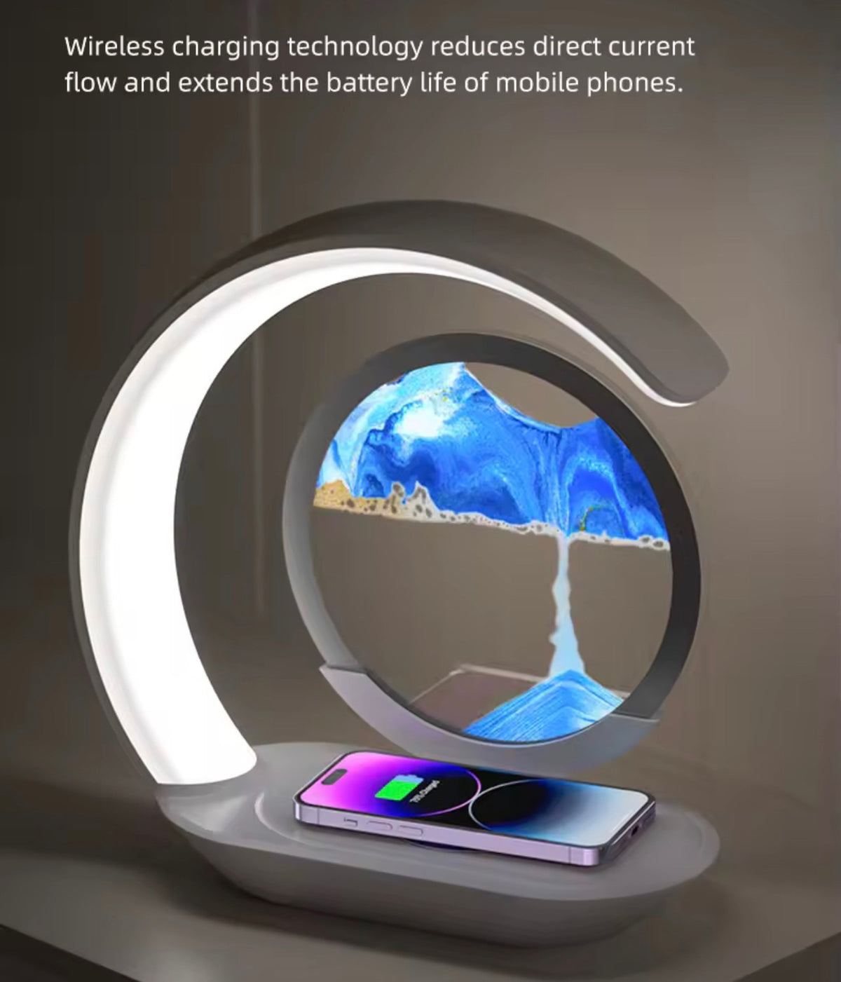 Quicksand Ambient Table Lamp with Wireless Charging