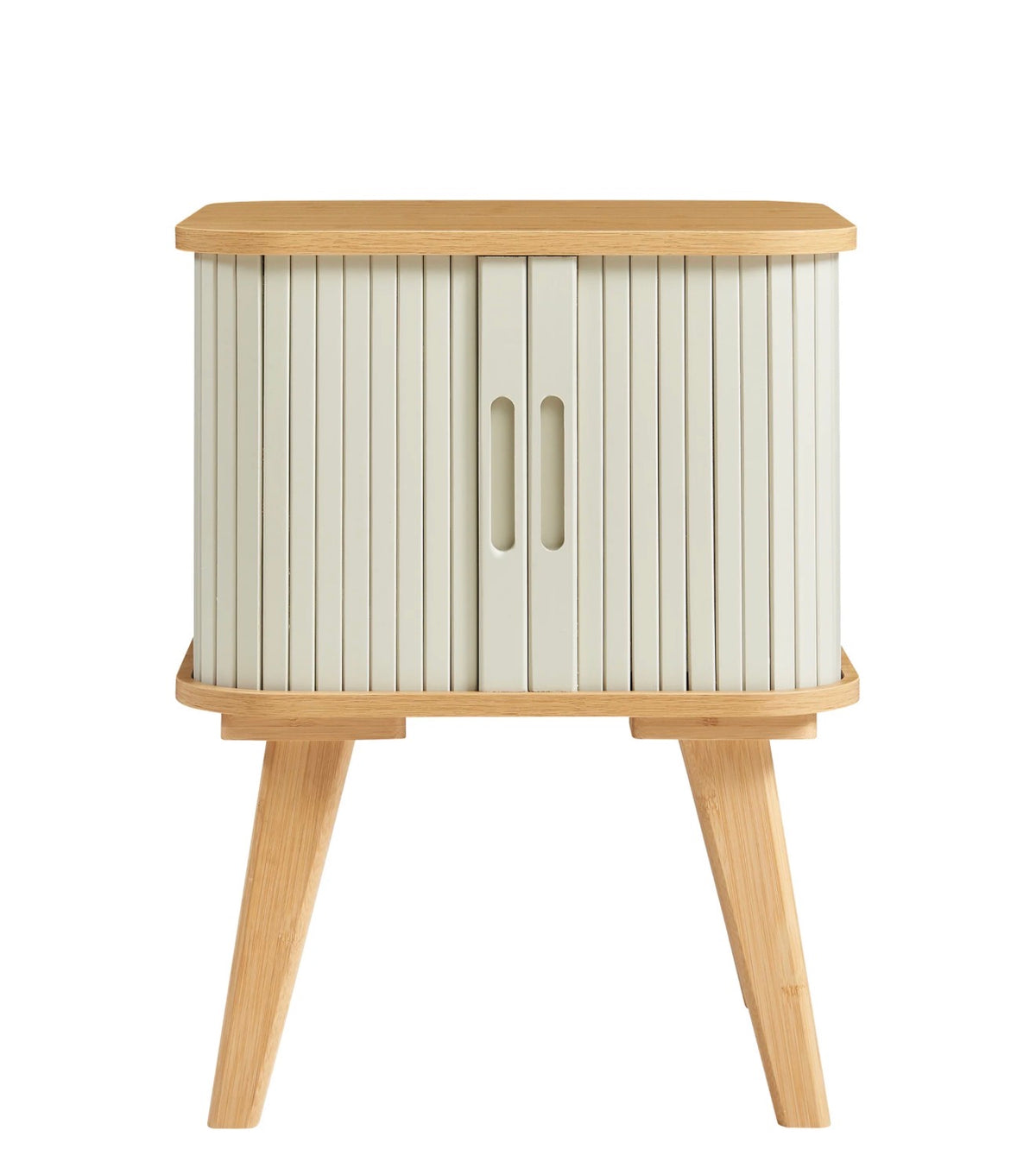 Ribbed Two-Door Bedside Table