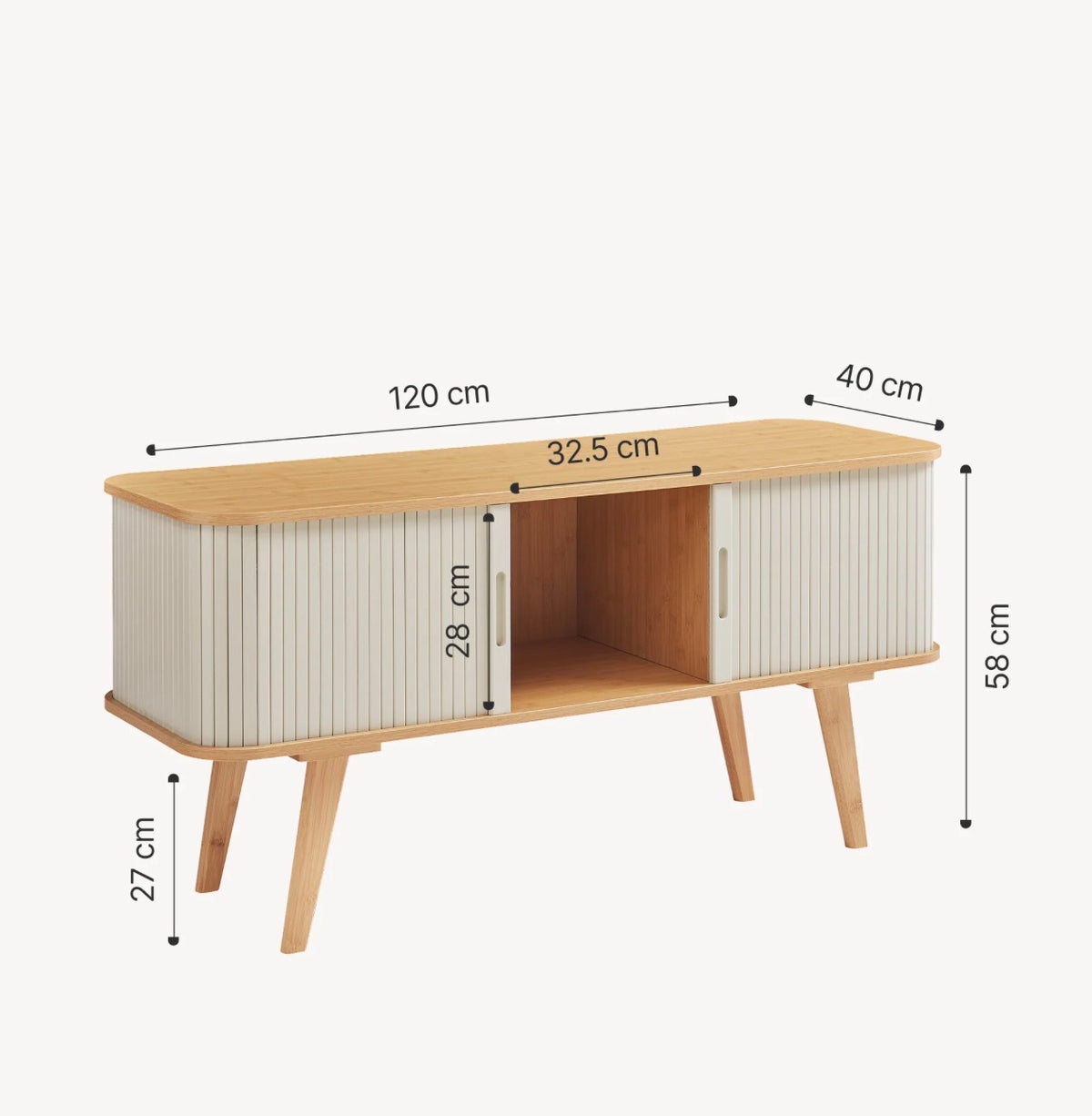 Fluted TV Console