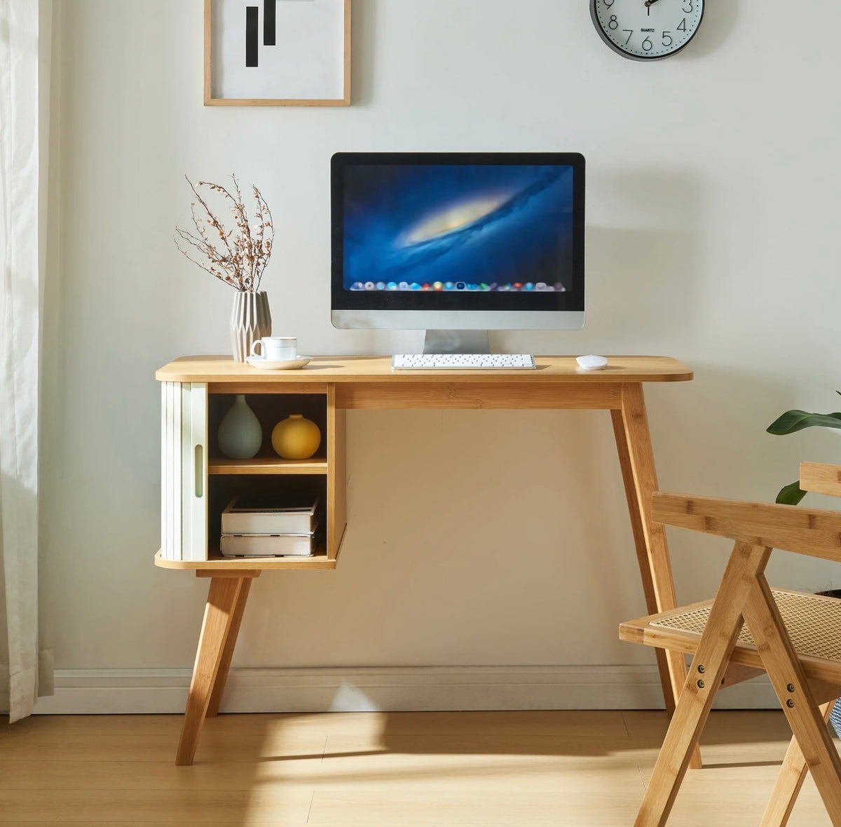 Scandinavian Writing Desk with Storage