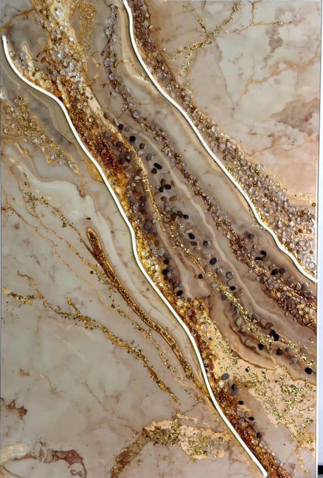 Golden Agate LED Wall Art