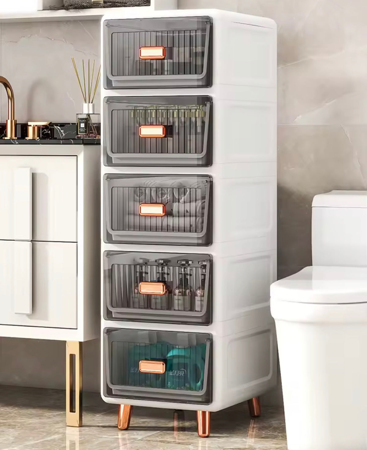 5-Layer Transparent Storage Cabinet