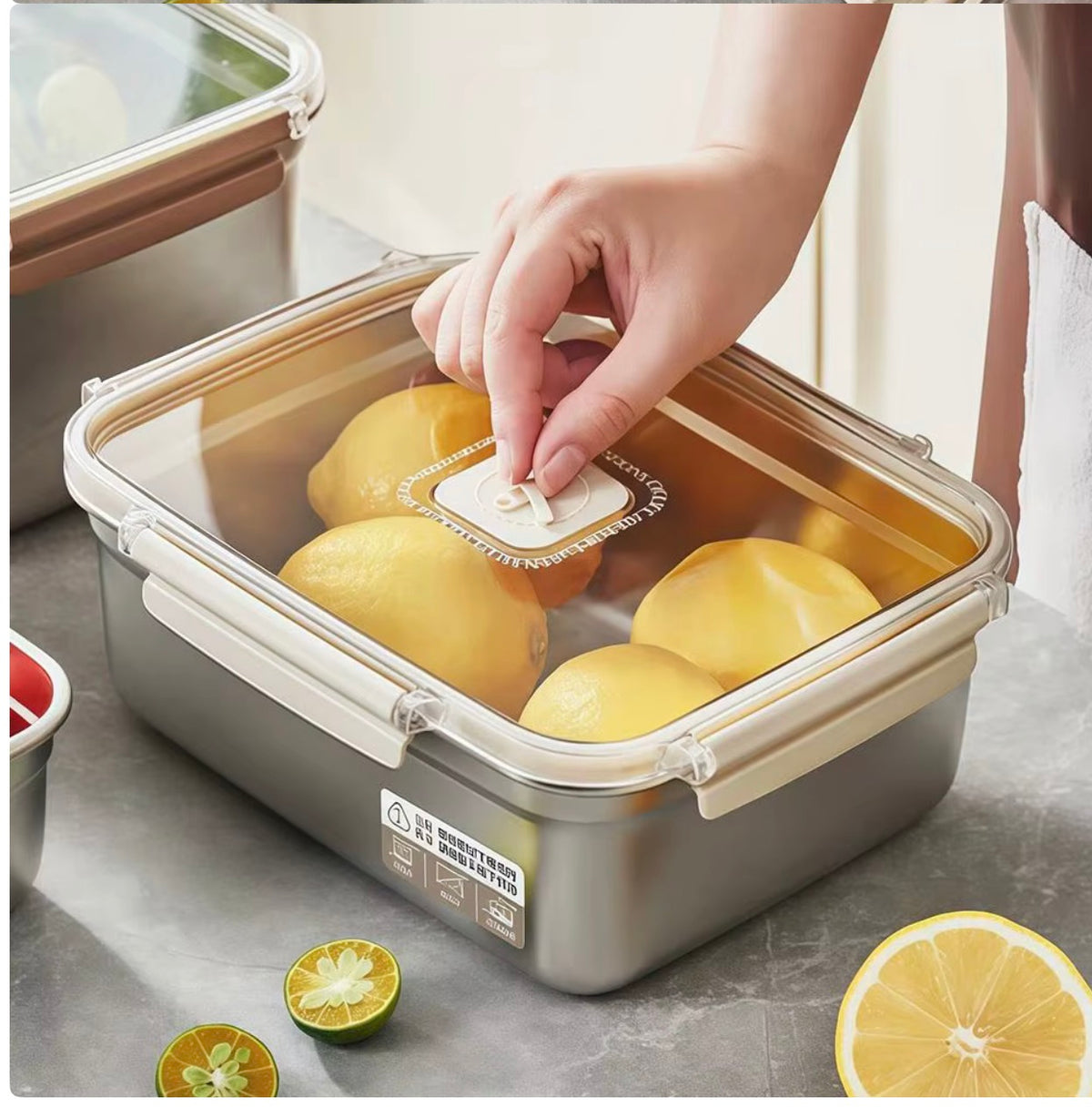 1100 ml Airtight Stainless Steel Food Container