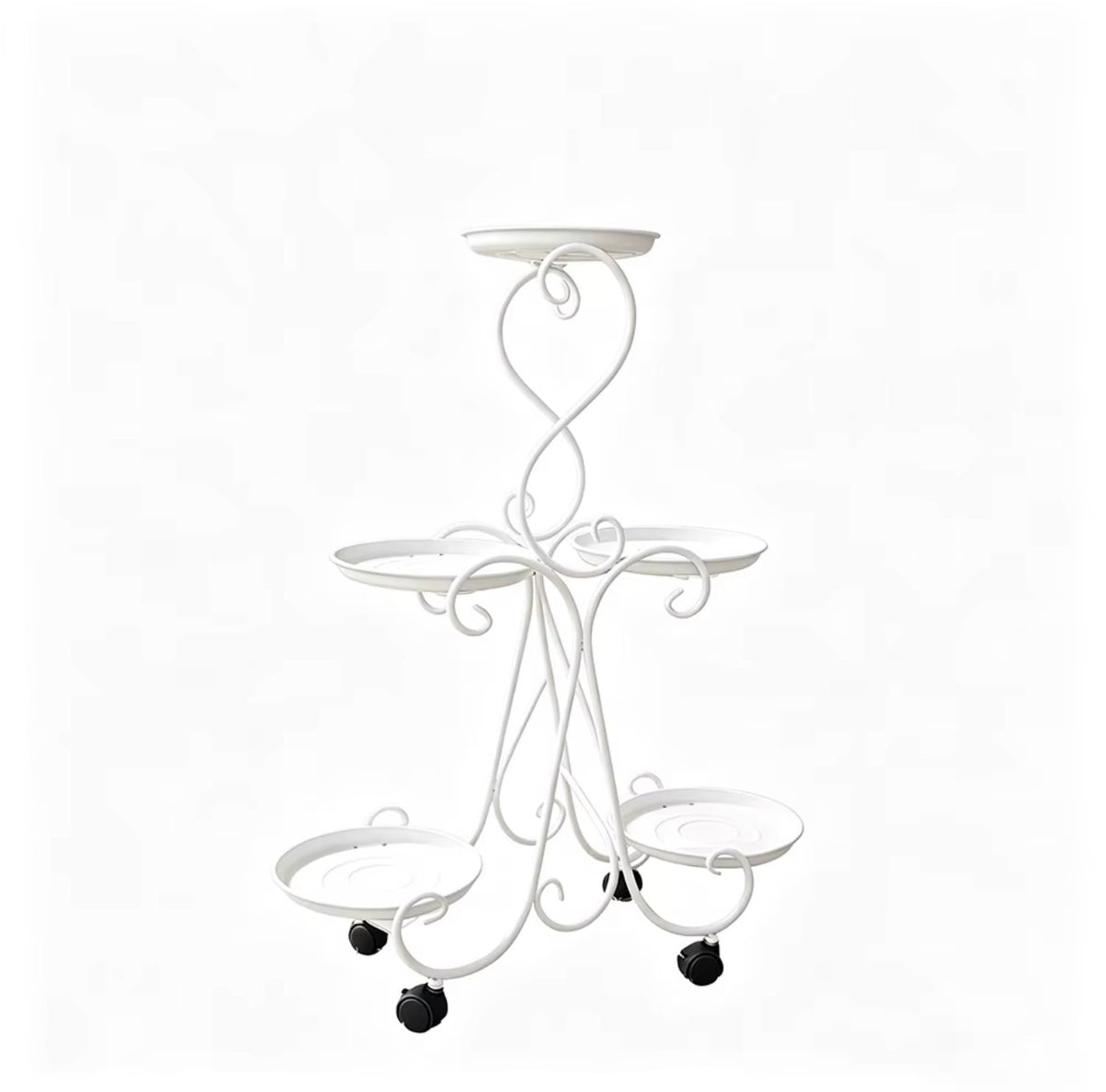 5-Tier Rolling Metal Plant Stand