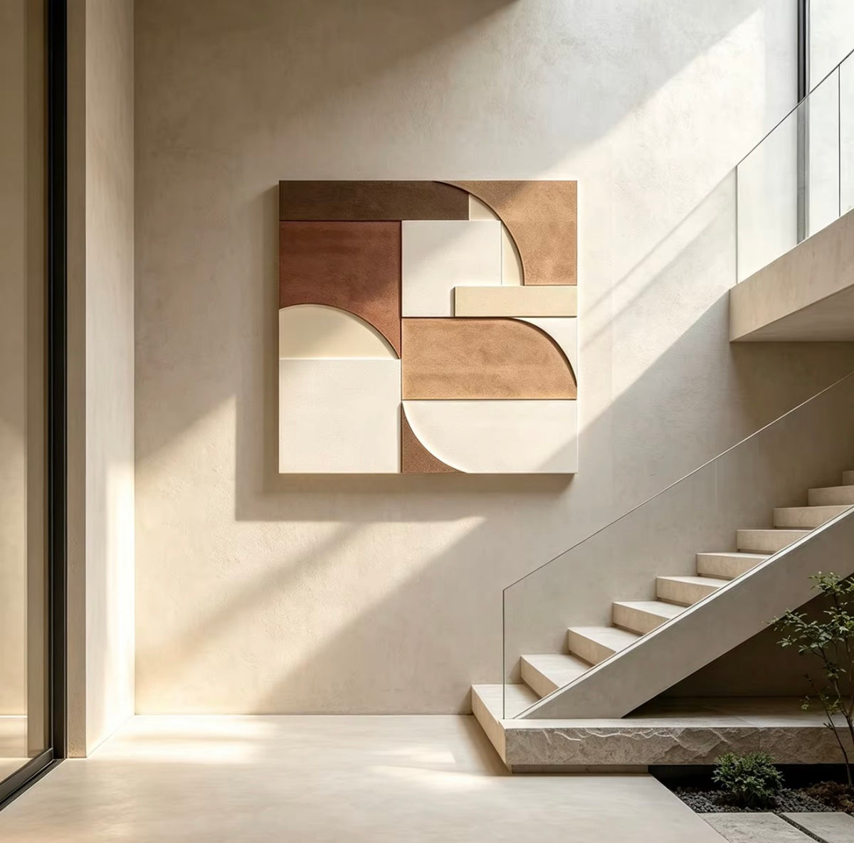 Art Deco Abstract Wall Art – 80 × 80 cm