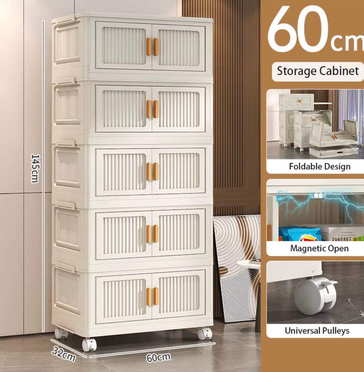 5-Layer Foldable Storage Cabinet