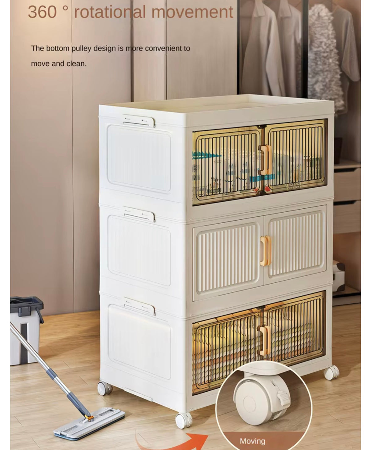 5-Layer Folding Storage Cabinet