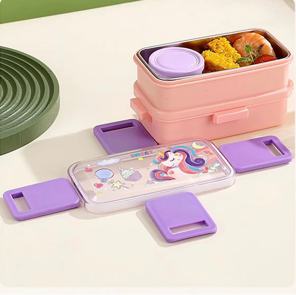 Kids Double-Layer Stainless Steel Lunch Box - 500ml*2