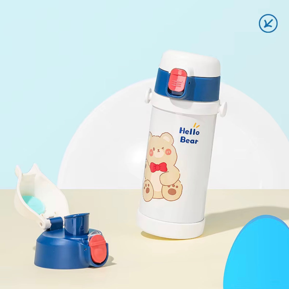 Kids 2-Way Drinking Insulated Bottle with Strap