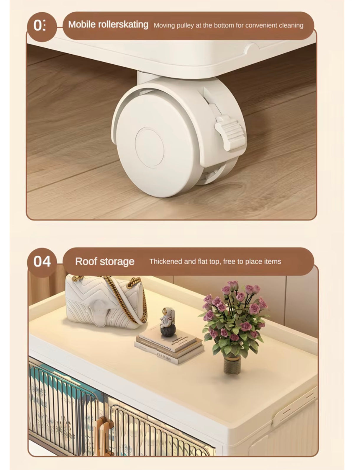 5-Layer Folding Storage Cabinet