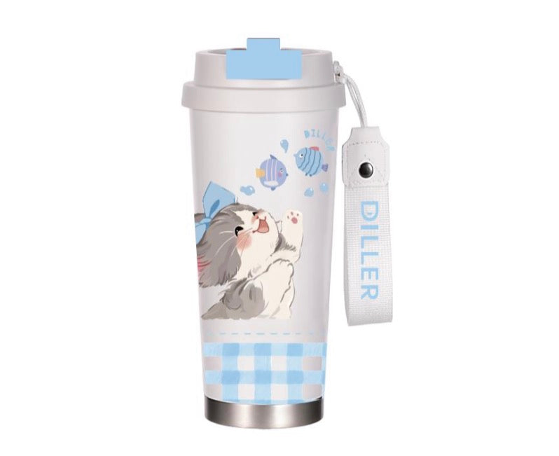 Cute Cat 520ml Stainless Steel Insulated Tumbler