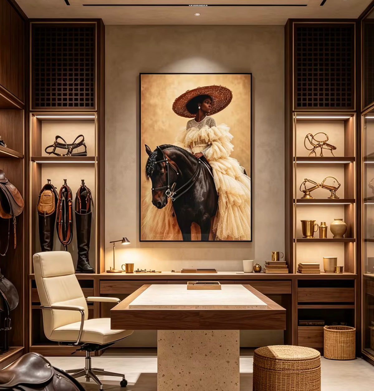 Equestrian Elegance Crystal Wall Art