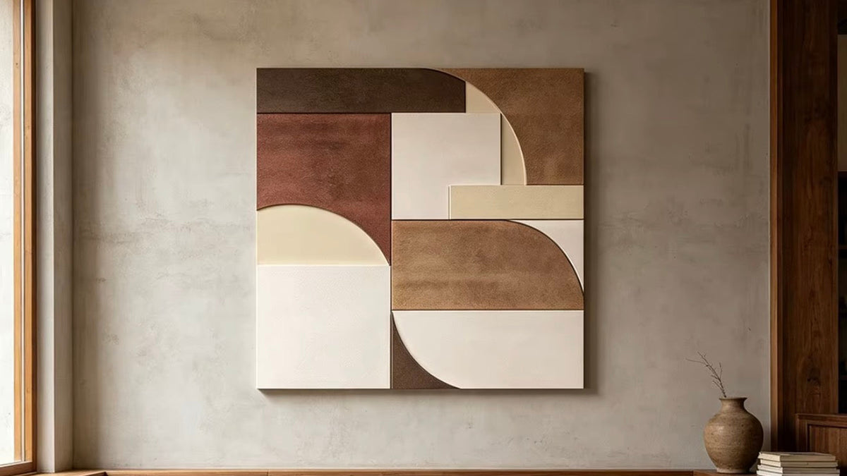 Art Deco Abstract Wall Art – 80 × 80 cm