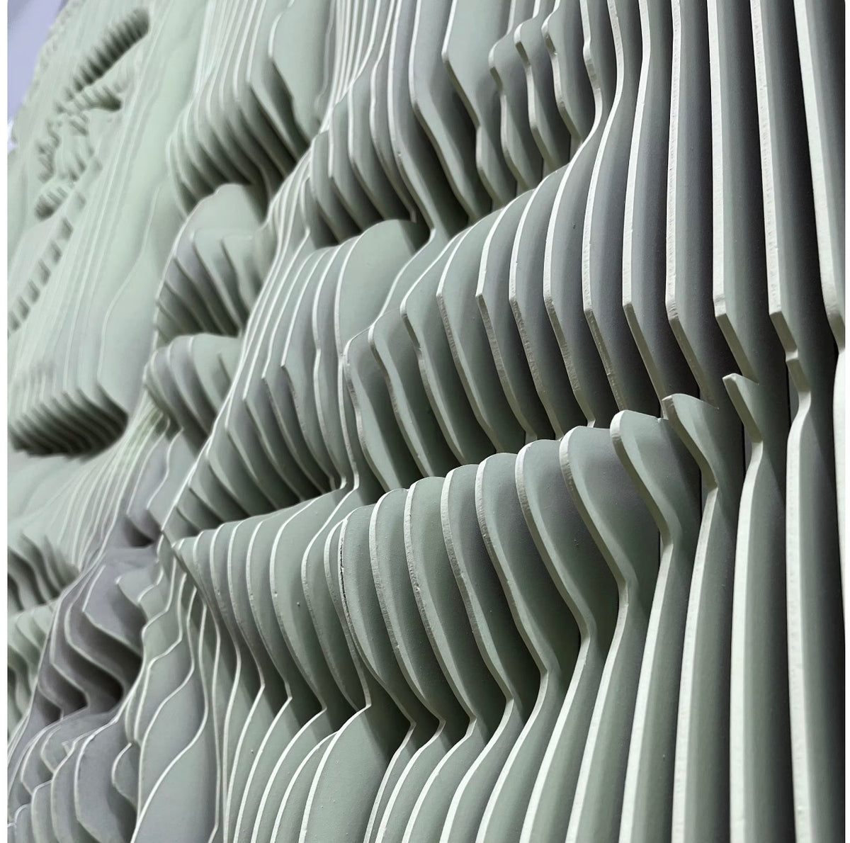 3D Parametric Face Wall Art – 100 × 100 cm