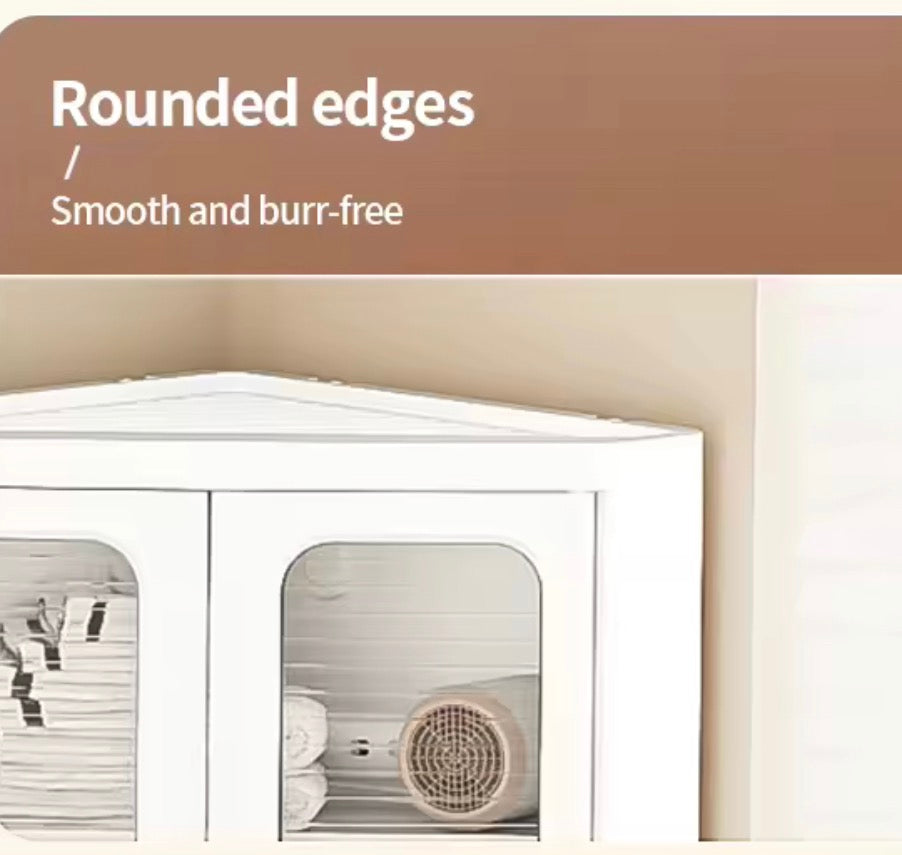 Slim Corner Storage Cabinet - 2 &3 layers
