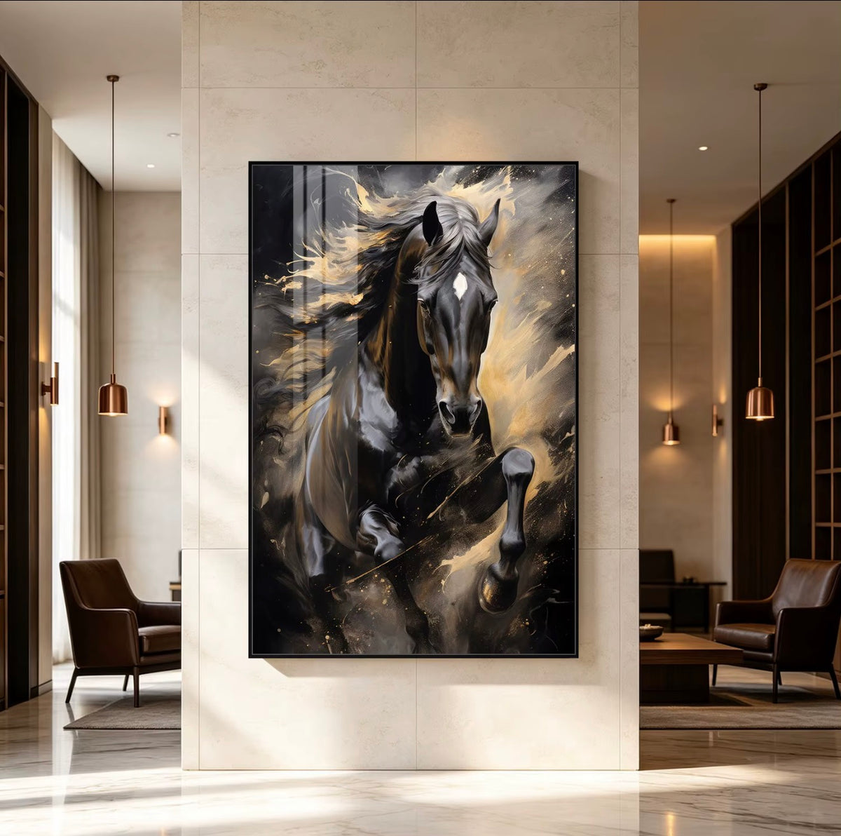 Black Horse Wall Art 80*120