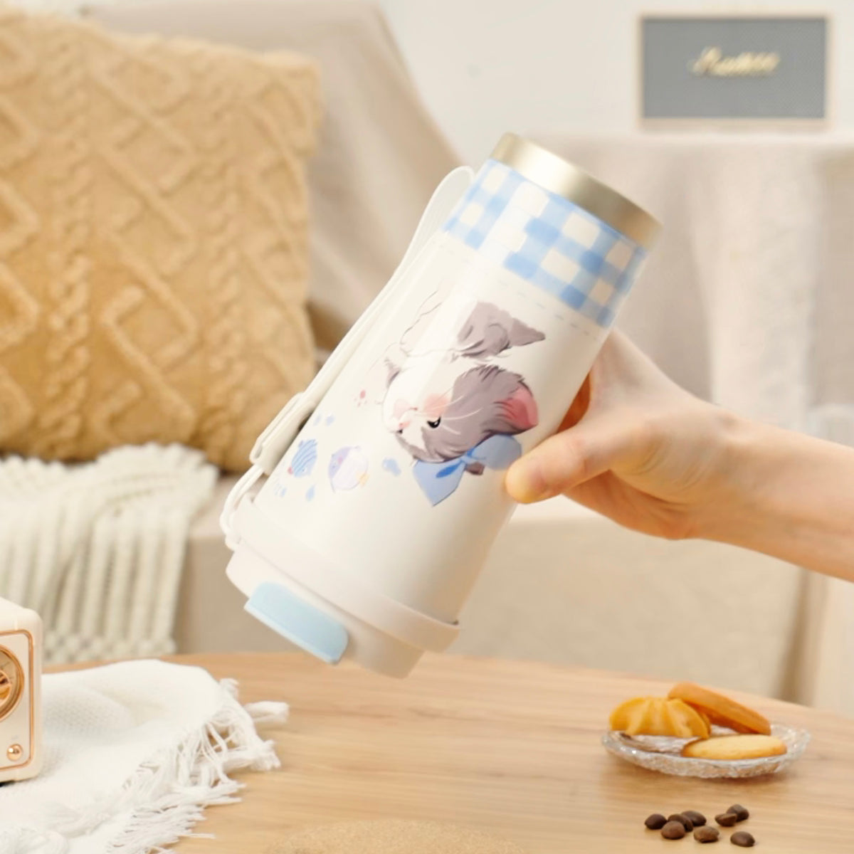 Cute Cat 520ml Stainless Steel Insulated Tumbler