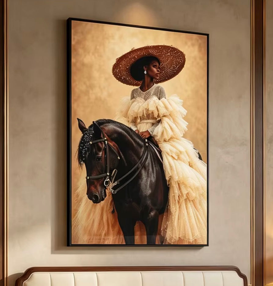 Equestrian Elegance Crystal Wall Art