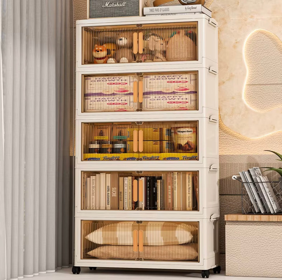 5-Layer Folding Storage Cabinet