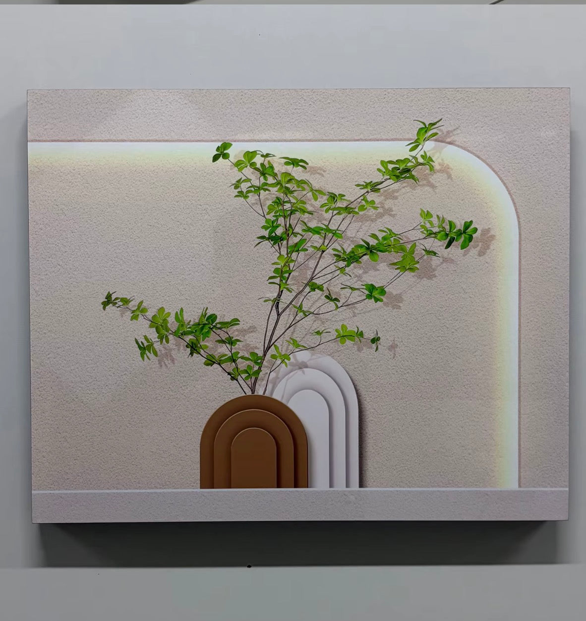 Decorative LED Electrical Box Cover Wall Art – 60 × 50 cm