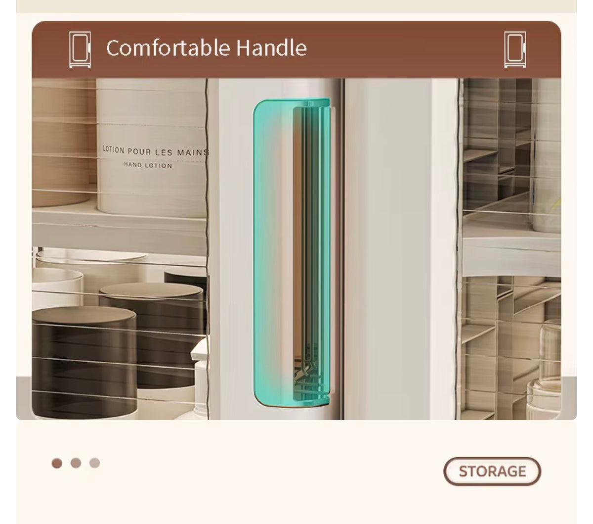 Foldable Large Storage Cabinet with Transparent Doors