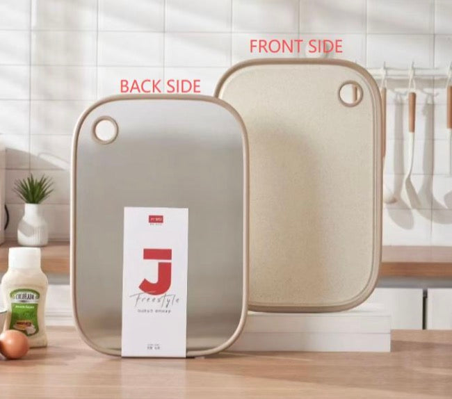 Dual-Sided Stainless Steel Cutting Board