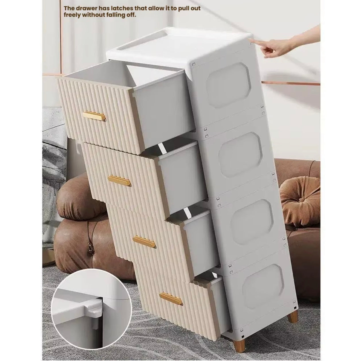 4-Drawer Wide Storage Cabinet
