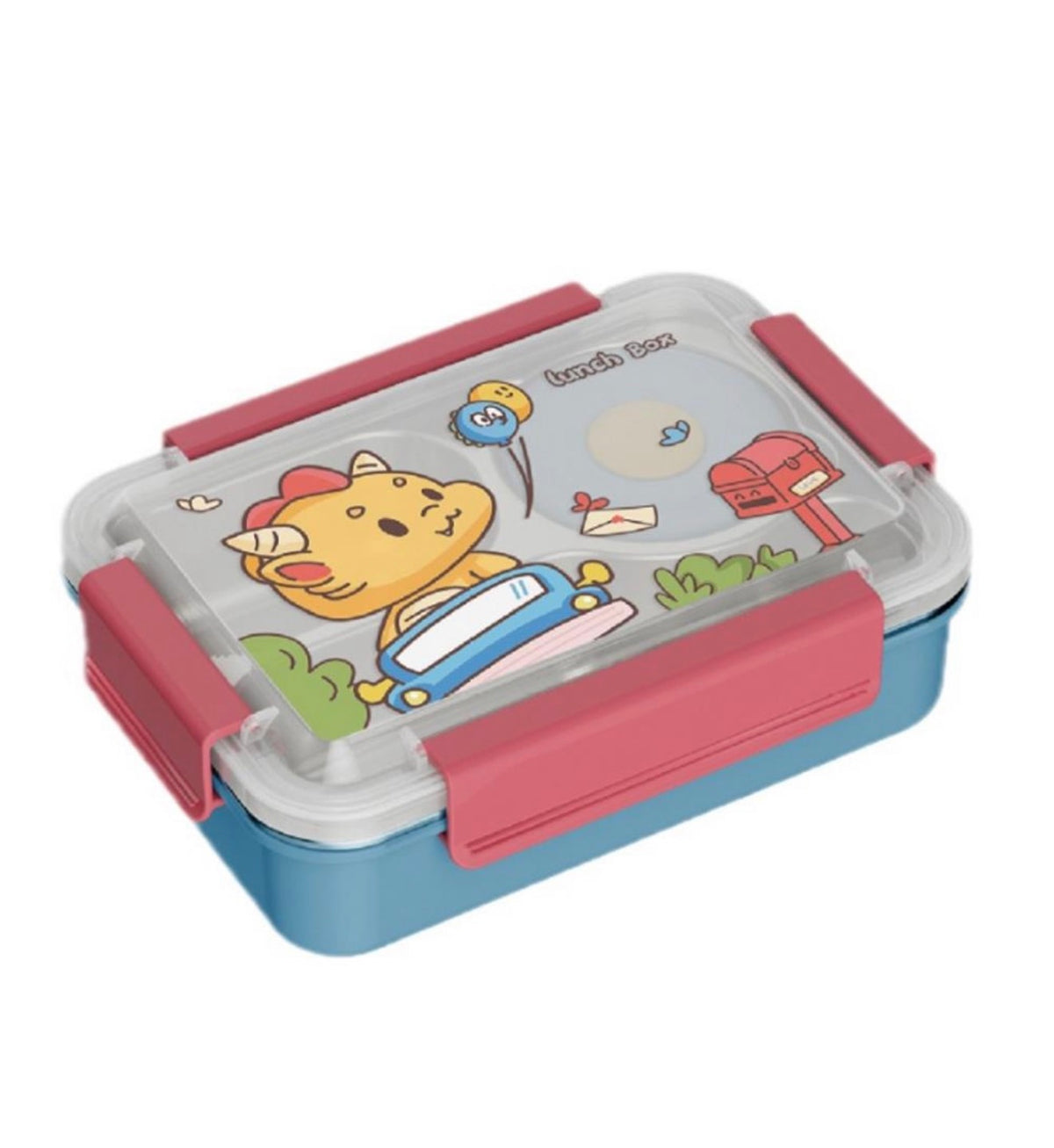 1.7L Stainless Steel Lunch Box with Spoon & Fork