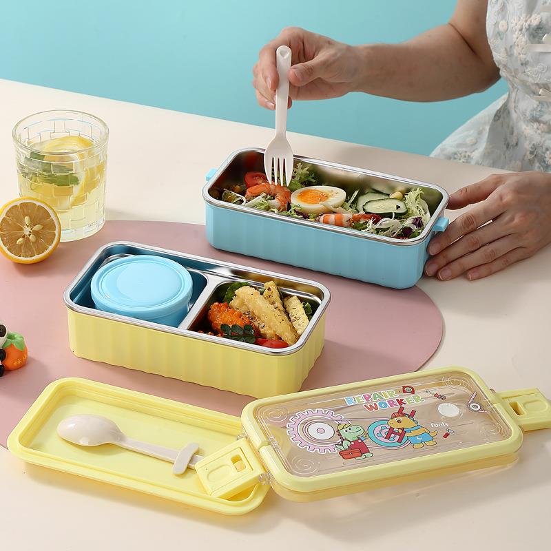 2-Tier Lunch Box with Handle & Mini Bowl – 1360ml