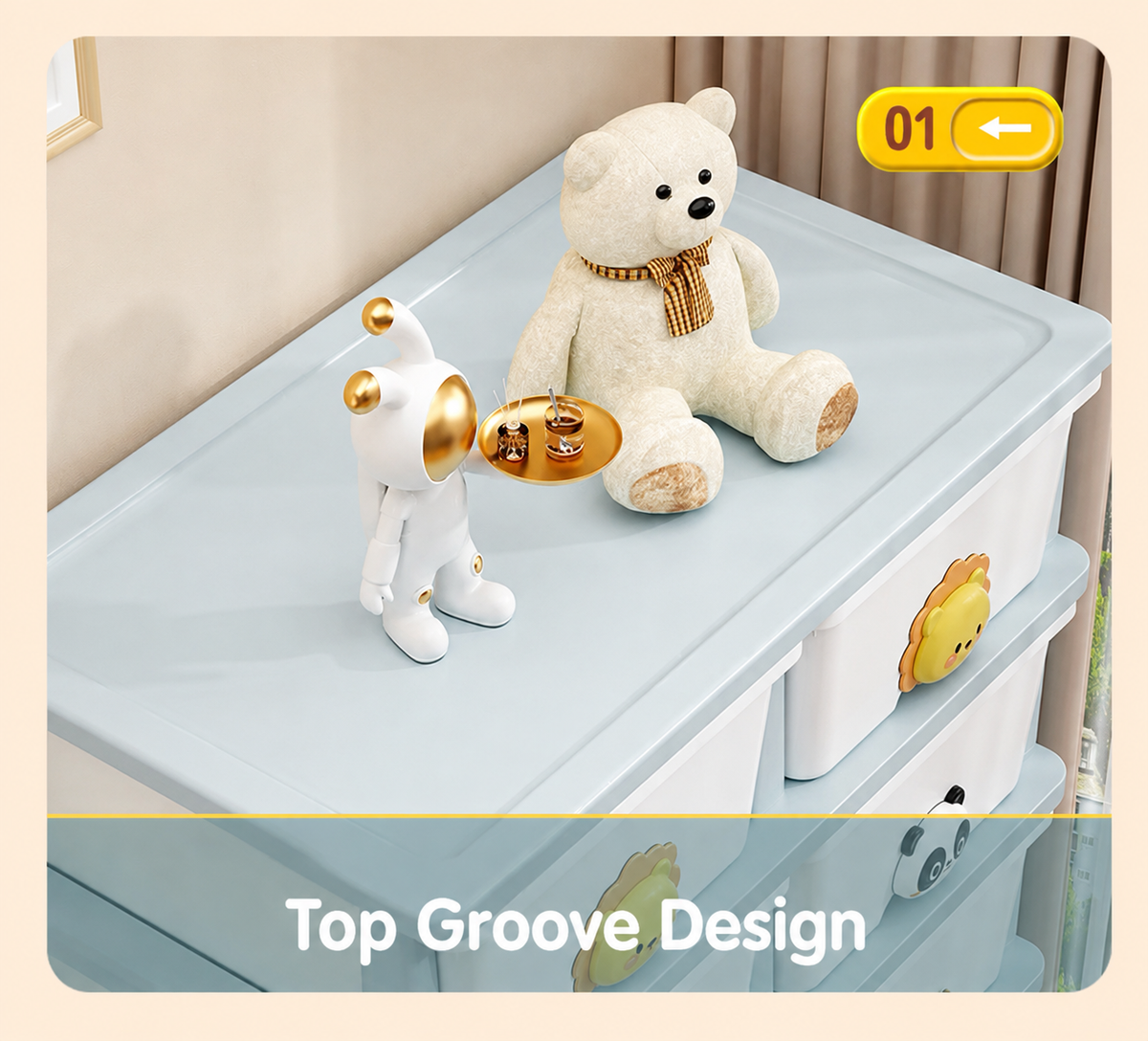 Cute Animal Kids Storage Cabinet