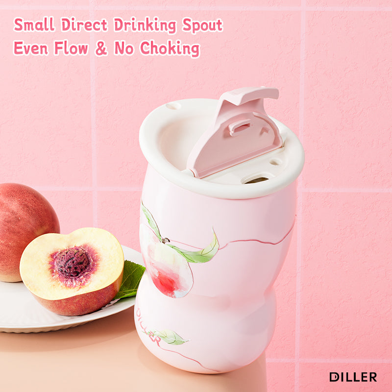 Curved Fruit Ceramic Thermal Mug - 320ml