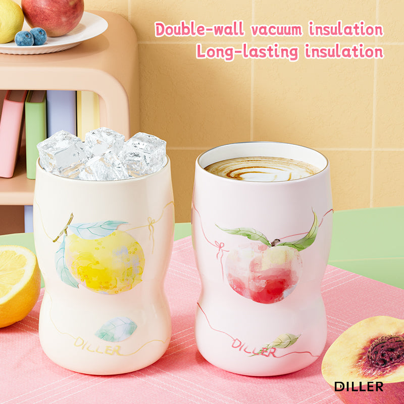 Curved Fruit Ceramic Thermal Mug - 320ml