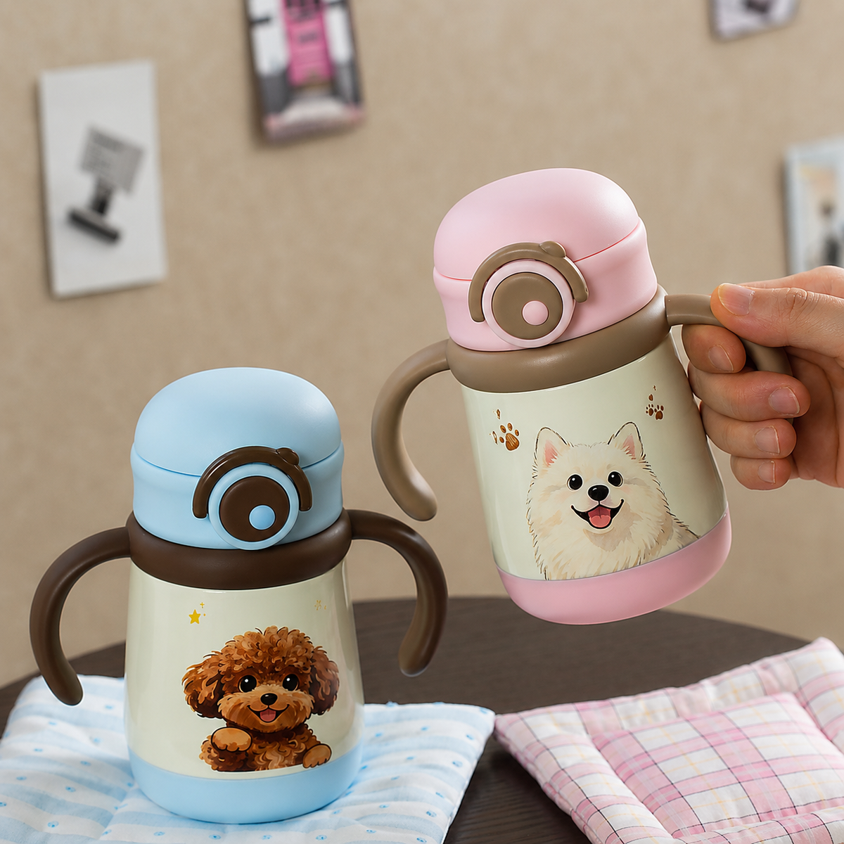 Cute Pet Kids Stainless Steel Thermal Mug - 300ml