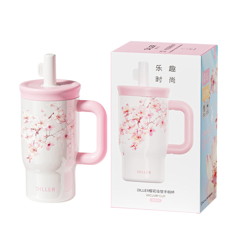 Pink Floral & Panda Stainless Steel Tumbler