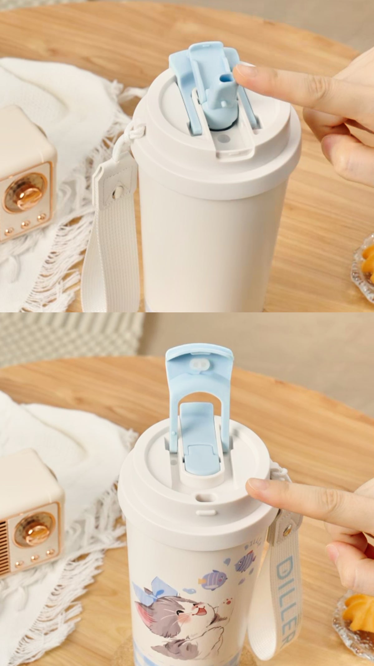 Cute Cat 520ml Stainless Steel Insulated Tumbler