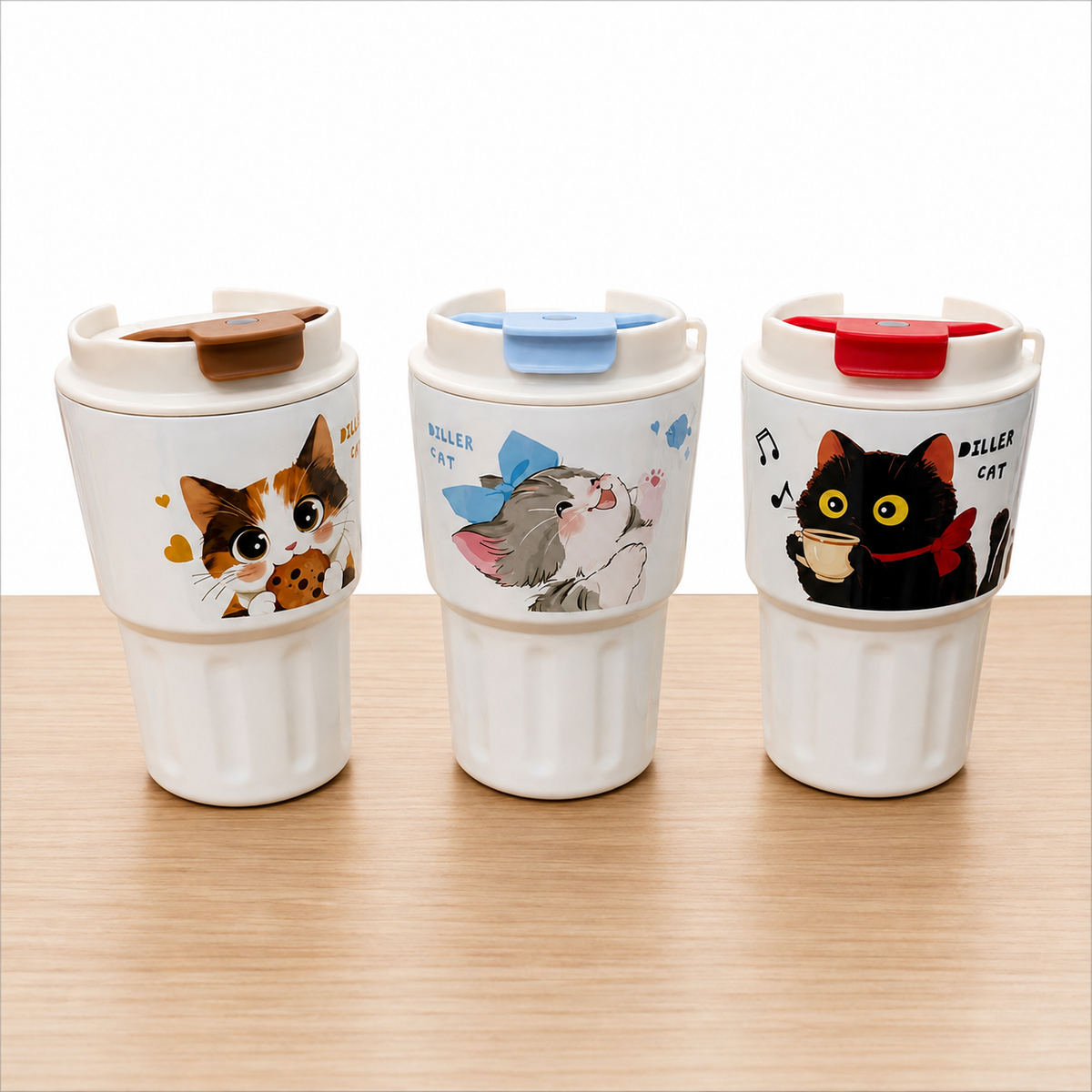 Cute Cat 340ml Stainless Steel Vacuum Cup
