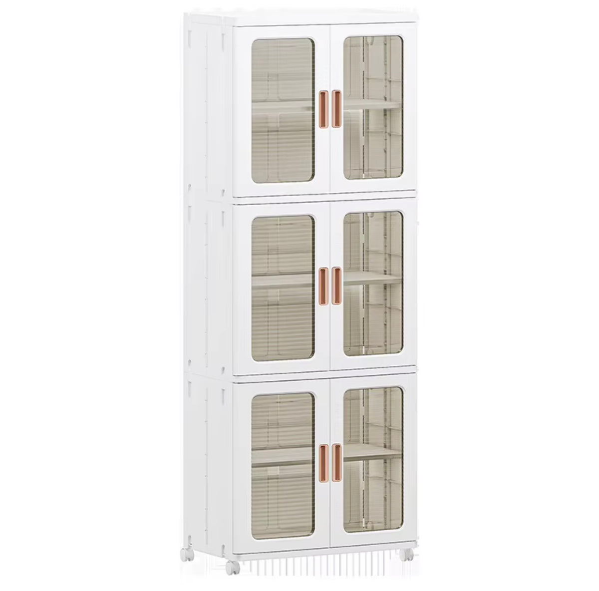 Foldable Large Storage Cabinet with Transparent Doors