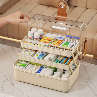 Portable Medicine Storage Box with Secure Lock
