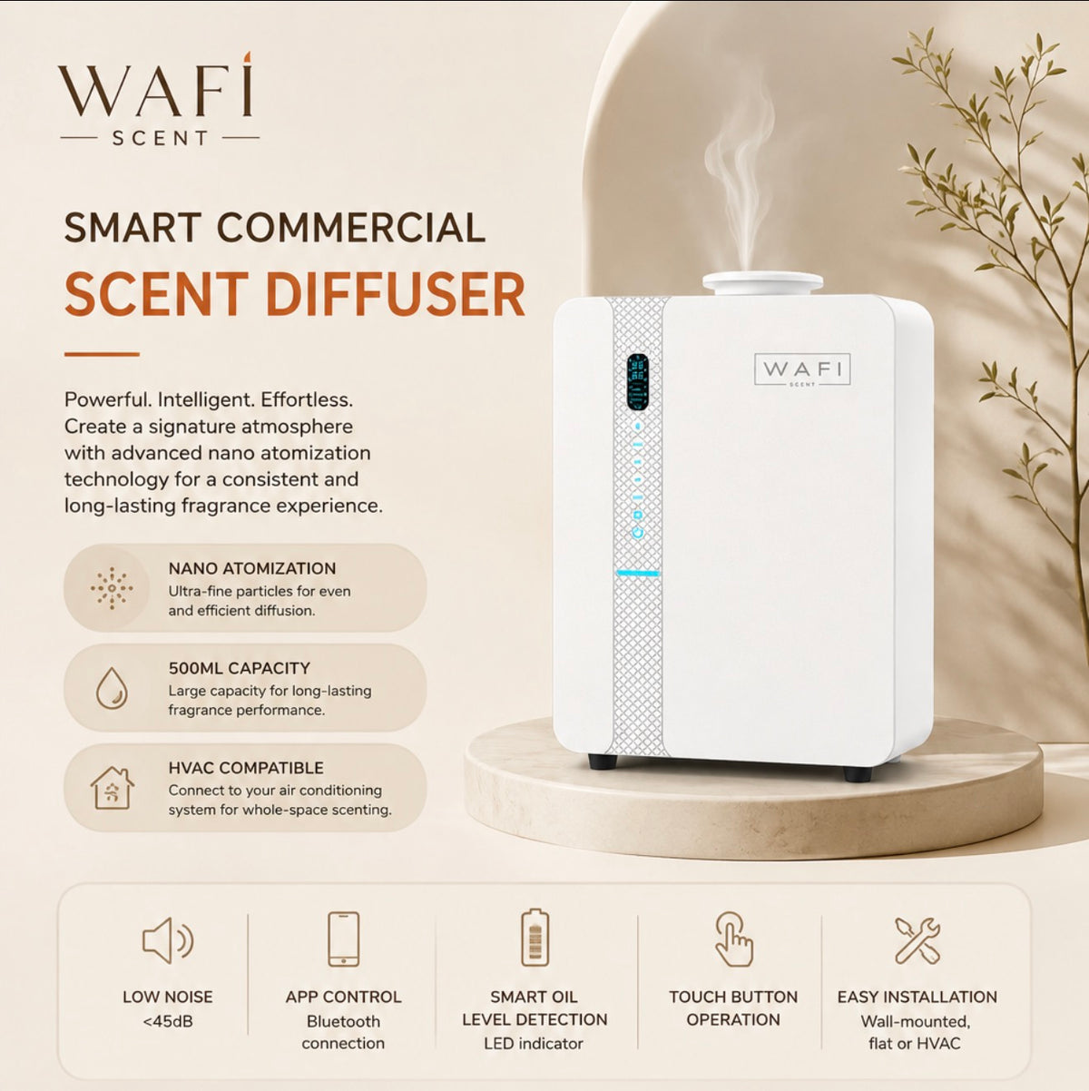 Smart Commercial Scent Diffuser – 500 mL