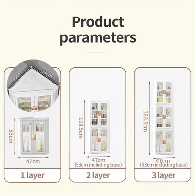 Slim Corner Storage Cabinet - 2 &3 layers
