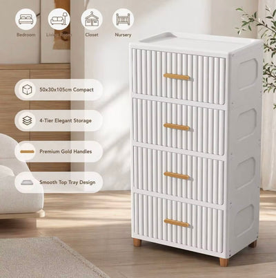 4-Drawer Wide Storage Cabinet