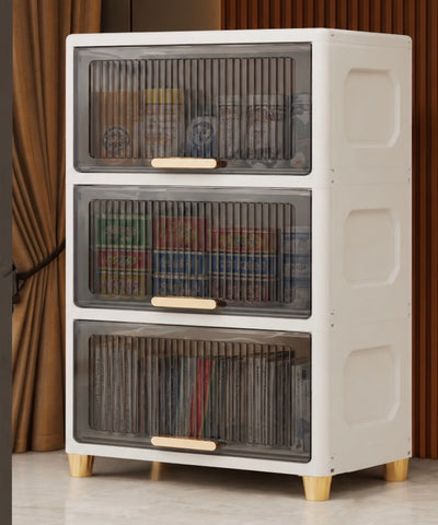 3-Layer Flip-Top Storage Cabinet