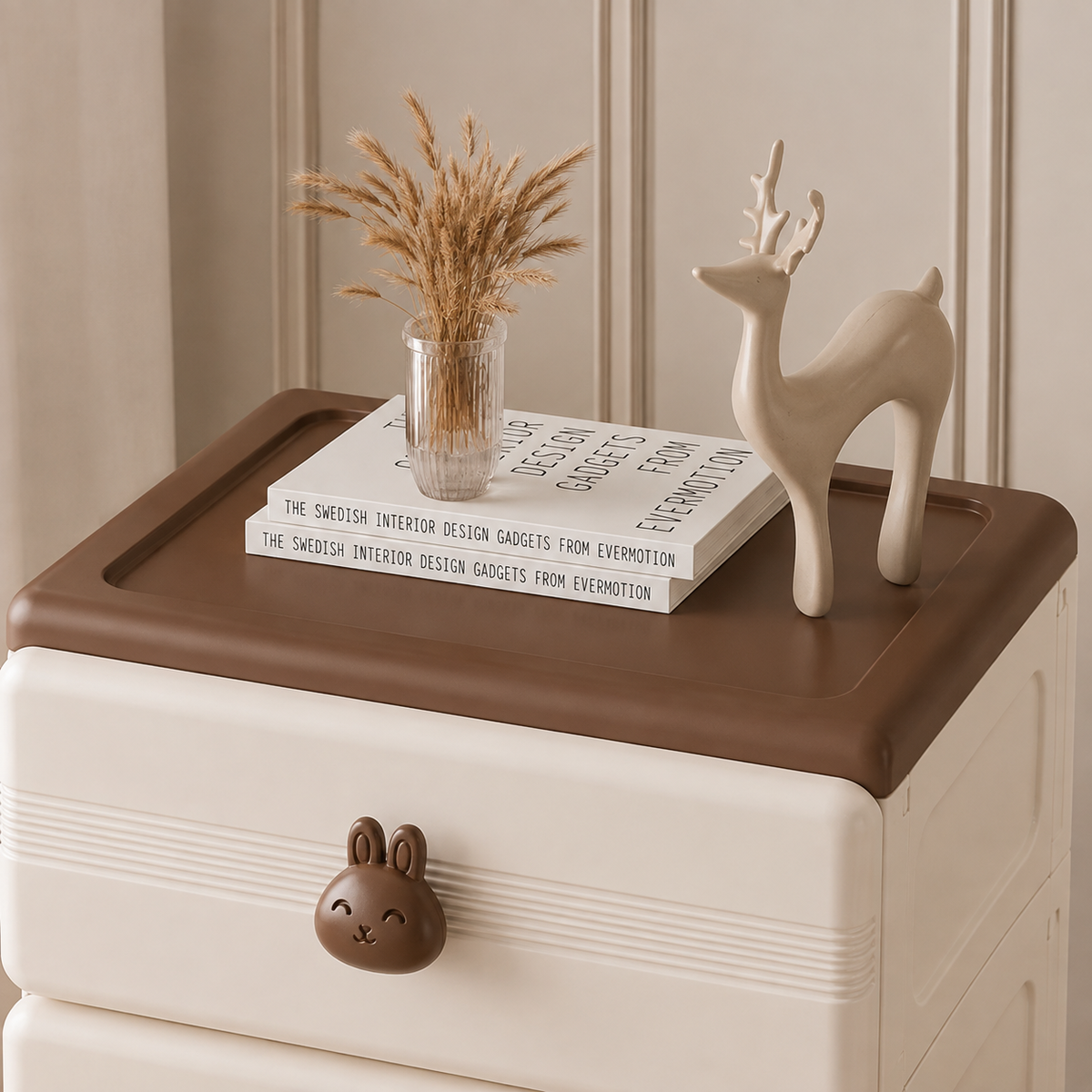 5-Layer Storage Drawer with rabbit handle - 45cm