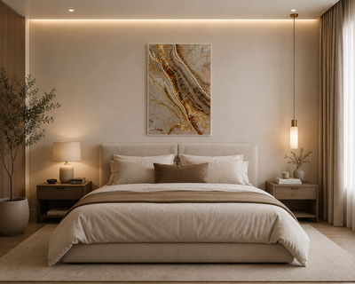 Golden Agate LED Wall Art