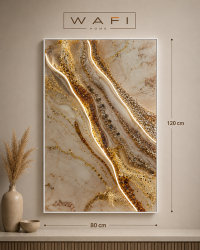 Golden Agate LED Wall Art