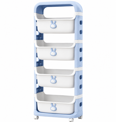 Bunny 4-Tier Rolling Storage Organizer.