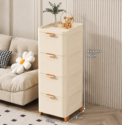 Luxe 4-Tier Storage Cabinet